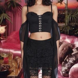 DOLLSKILL WIDOW ALL MY FAULT BUSTIER TOP
